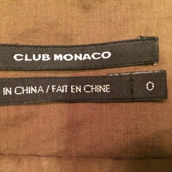 Club Monaco fit flare skirt in olive / khaki, 0 - Picture 4 of 5